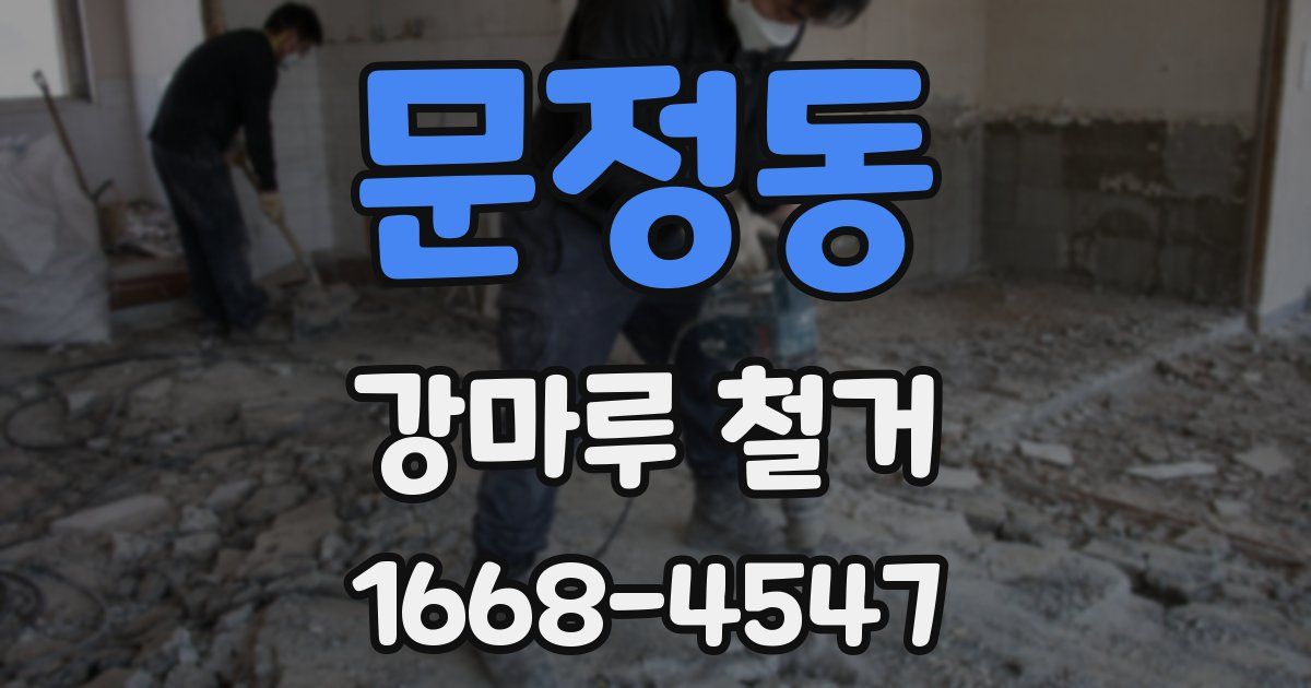 문정동 강마루 철거