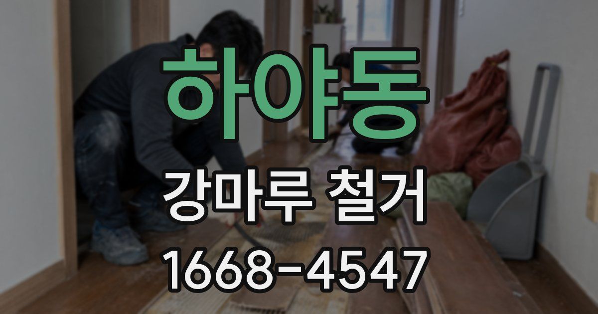 하야동 강마루 철거