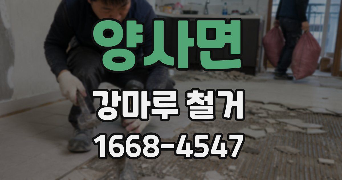 양사면 강마루 철거