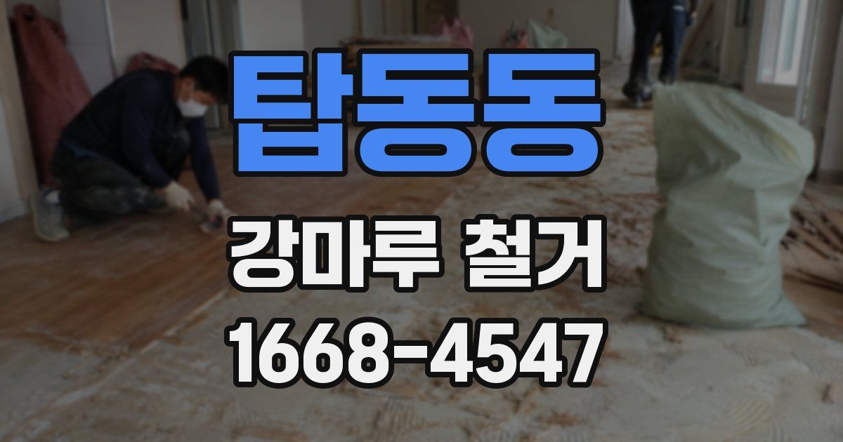 탑동동 강마루 철거