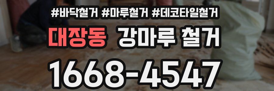 대장동 강마루 철거
