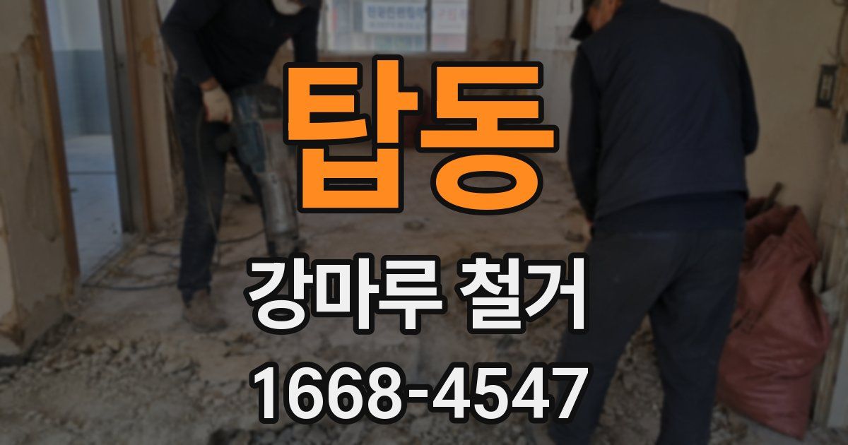탑동 강마루 철거
