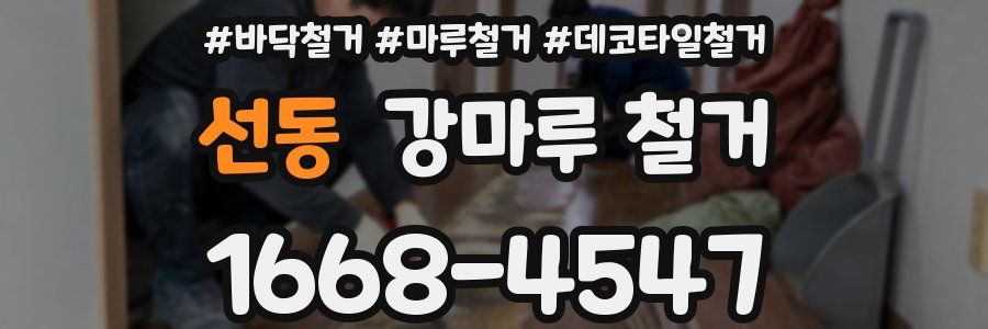 선동 강마루 철거