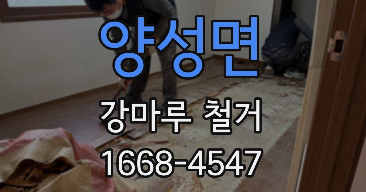 양성면 강마루 철거