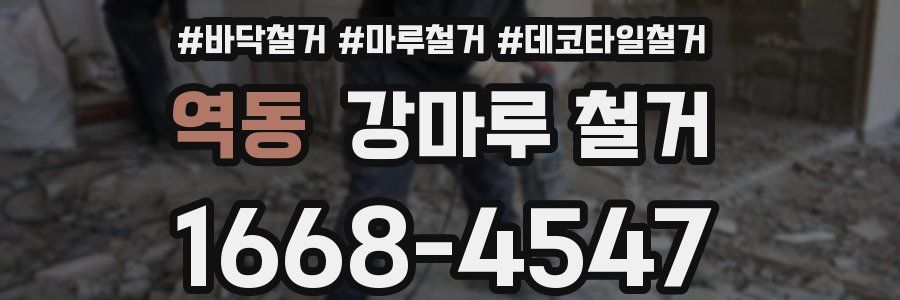 역동 강마루 철거