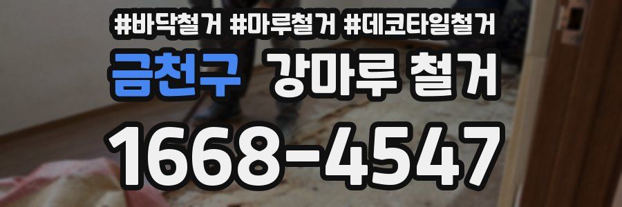 금천구 강마루 철거