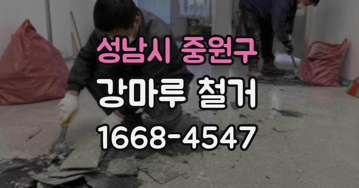 성남시 중원구 강마루 철거