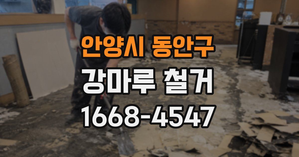 안양시 동안구 강마루 철거