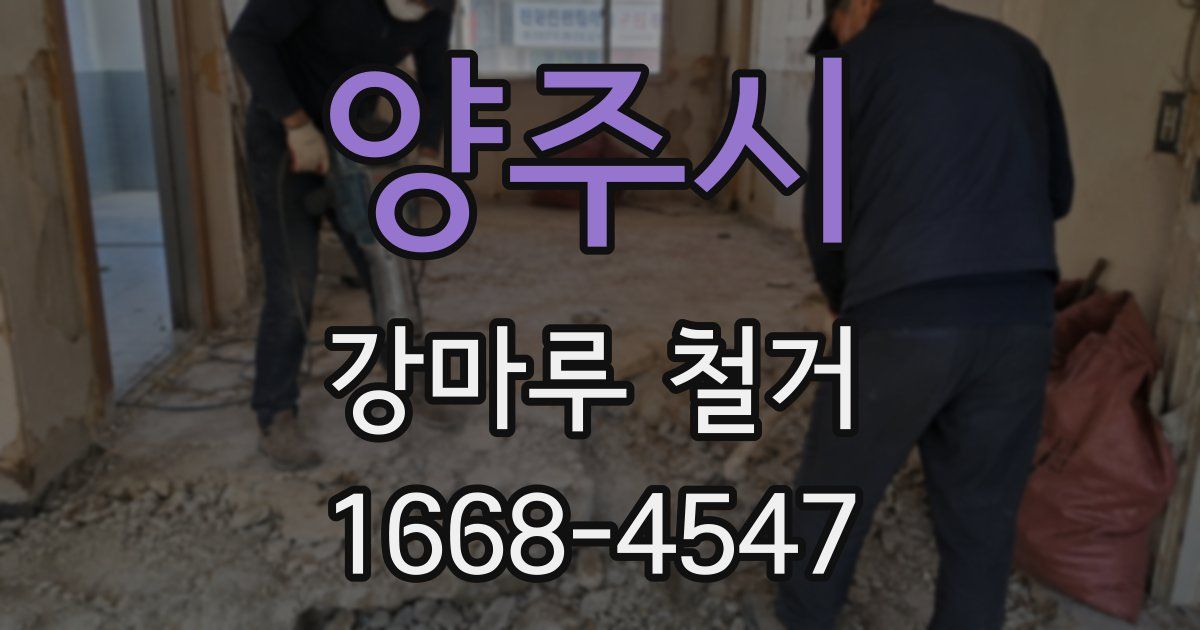 양주시 강마루 철거