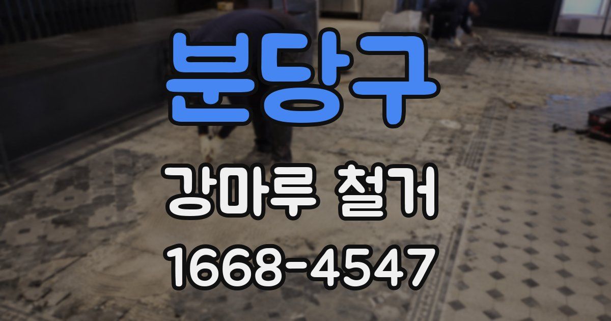 분당구 강마루 철거