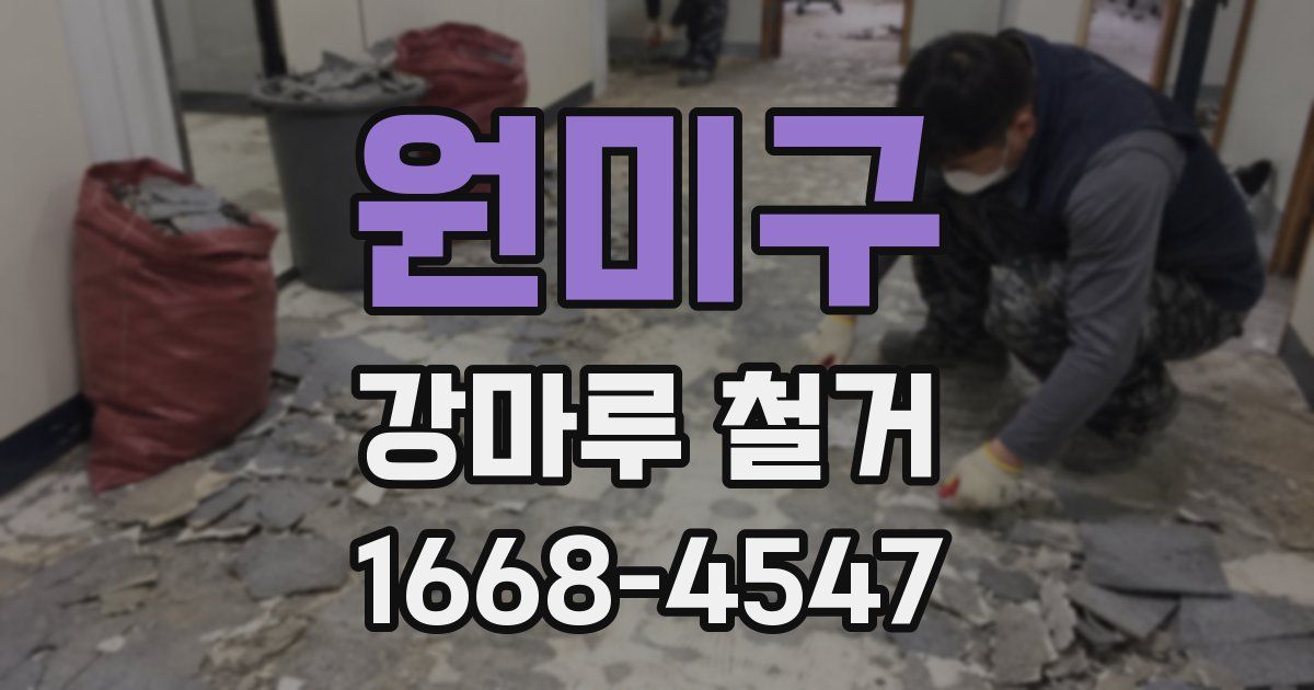 원미구 강마루 철거