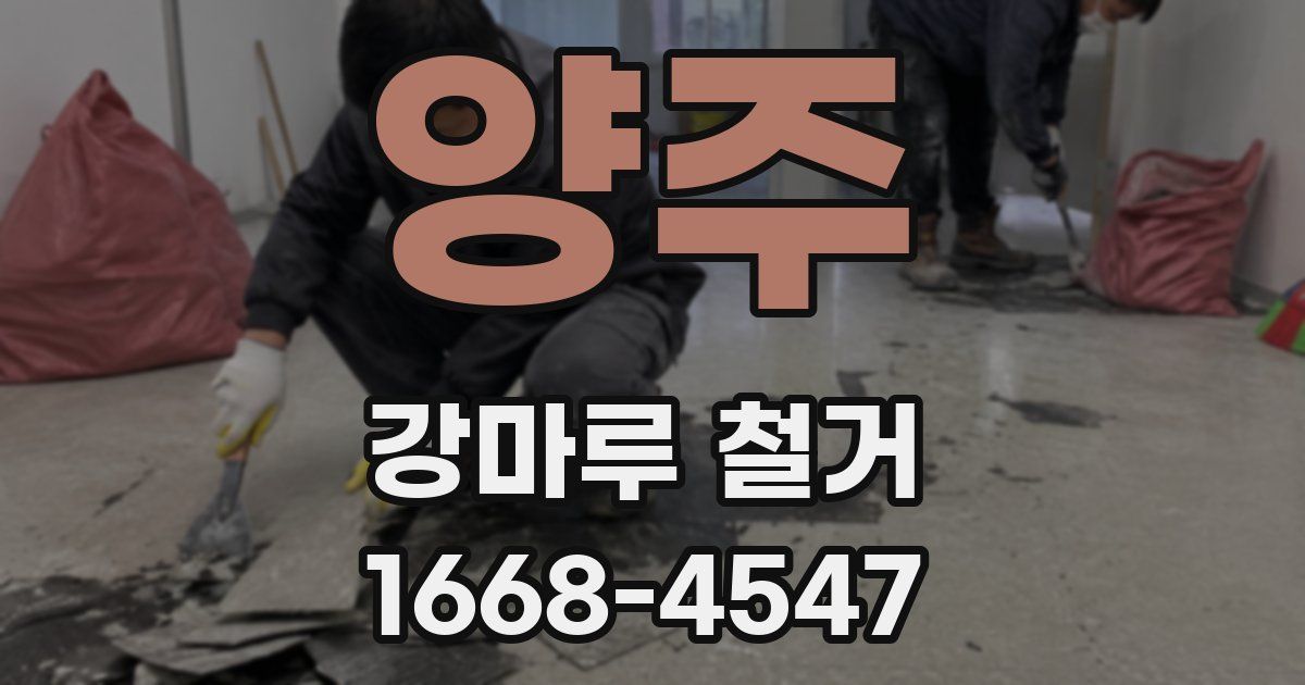 양주 강마루 철거