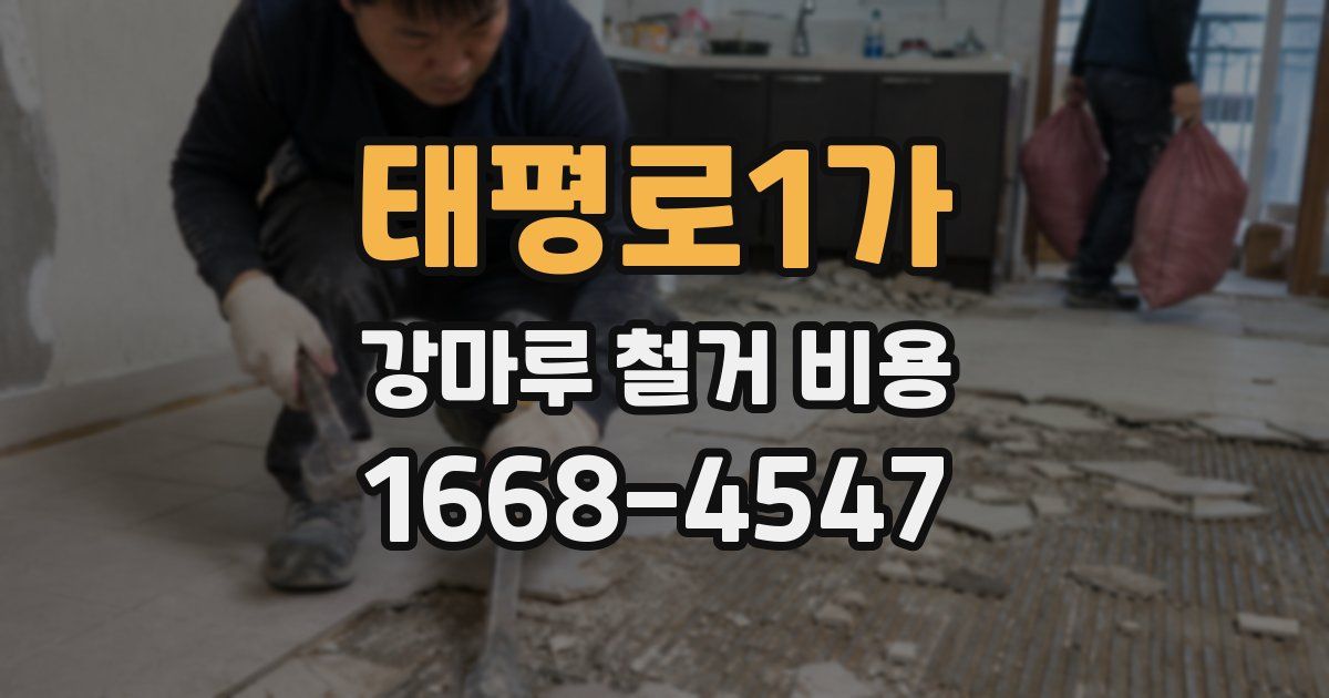 태평로1가 강마루 철거 비용