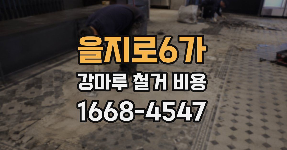 을지로6가 강마루 철거 비용