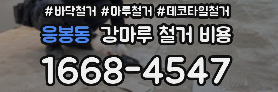 응봉동 강마루 철거 비용