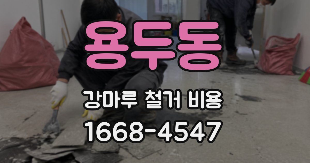 용두동 강마루 철거 비용