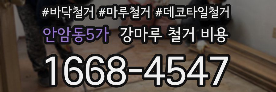 안암동5가 강마루 철거 비용