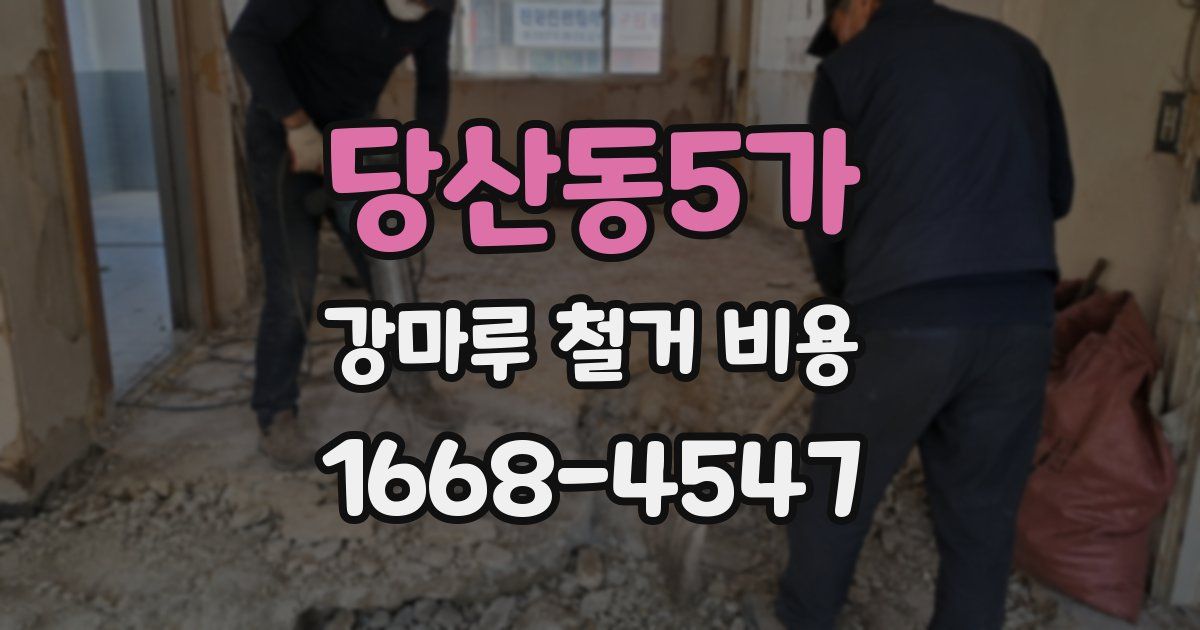 당산동5가 강마루 철거 비용