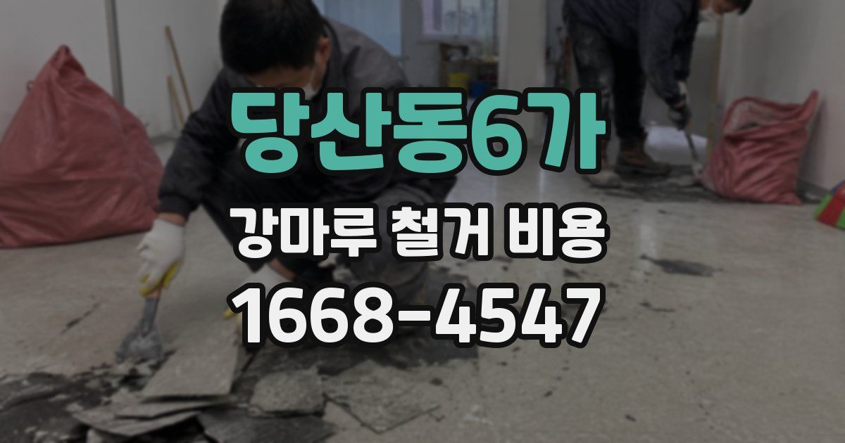당산동6가 강마루 철거 비용