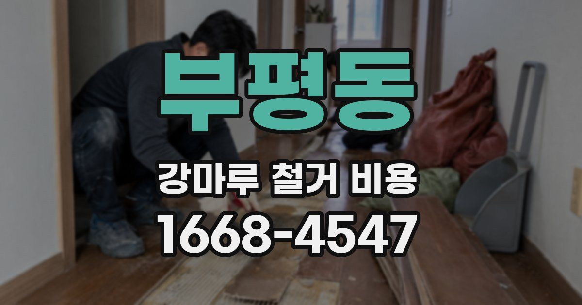 부평동 강마루 철거 비용