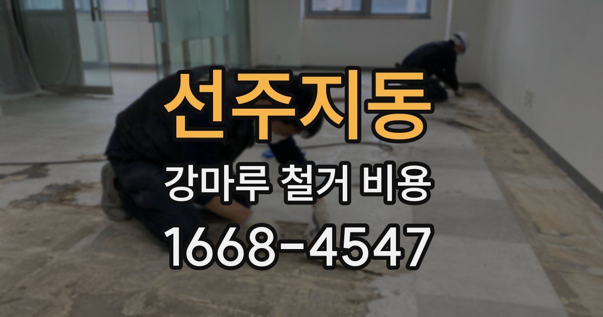선주지동 강마루 철거 비용