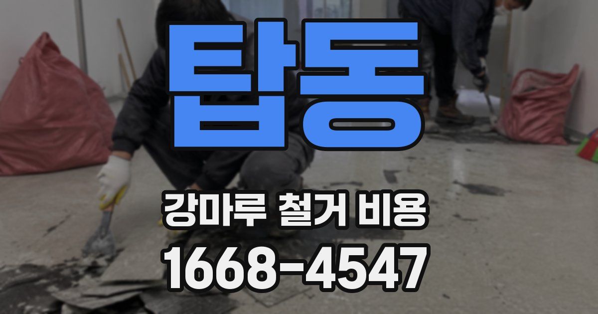 탑동 강마루 철거 비용