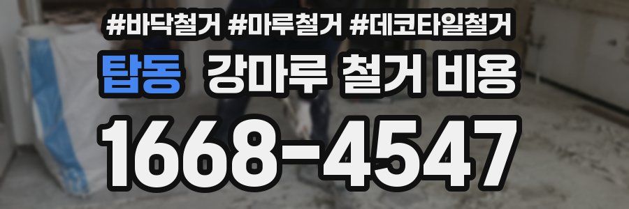 탑동 강마루 철거 비용