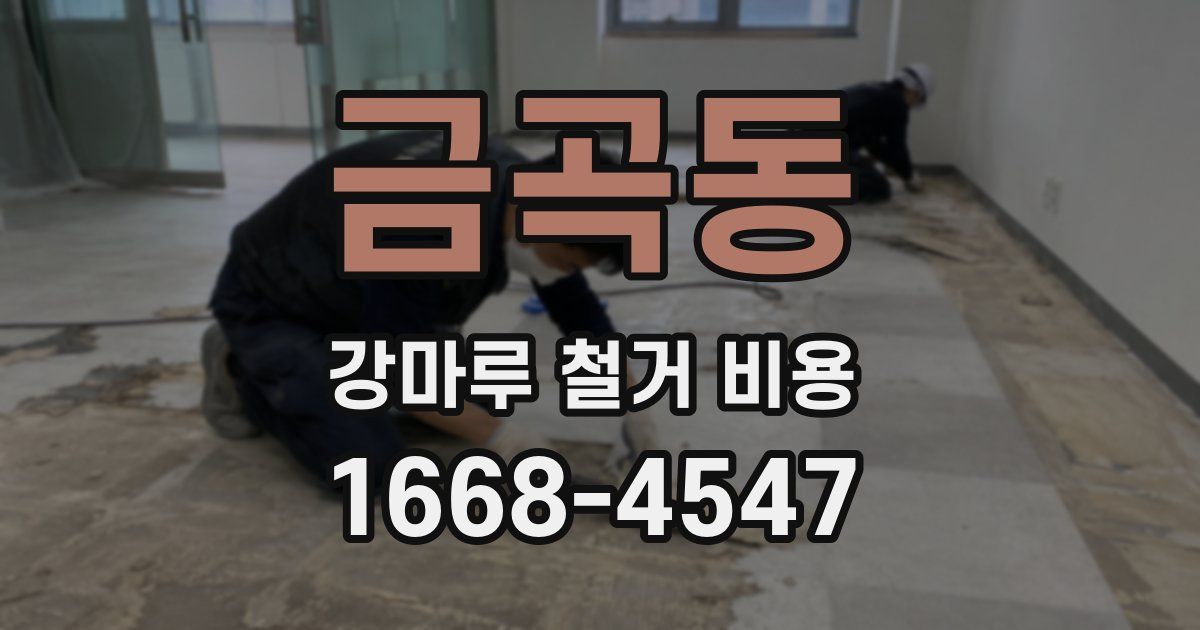 금곡동 강마루 철거 비용