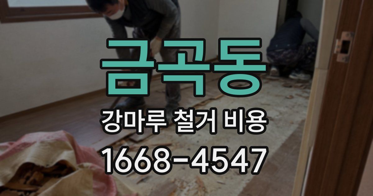 금곡동 강마루 철거 비용