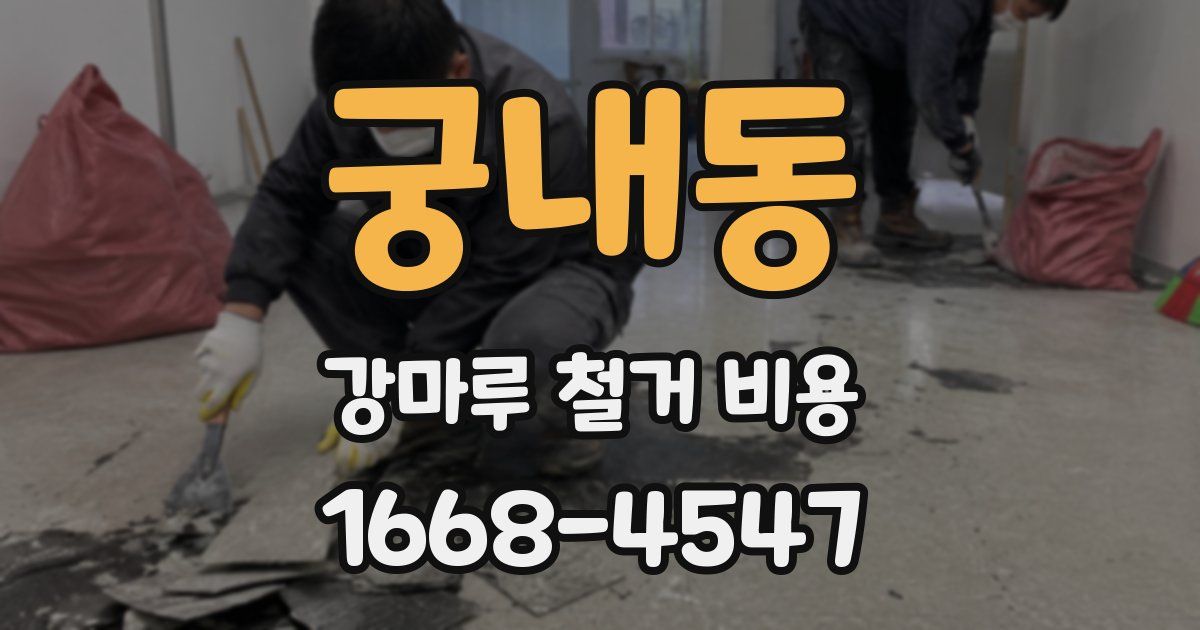 궁내동 강마루 철거 비용