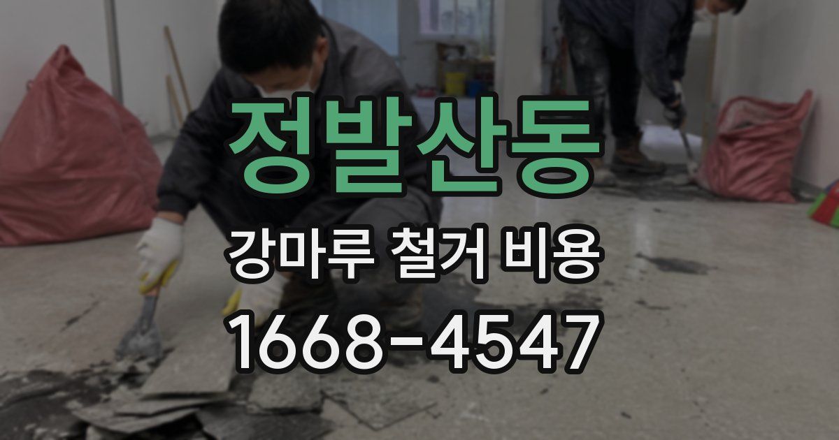 정발산동 강마루 철거 비용