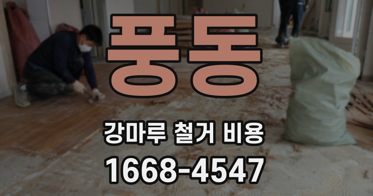 풍동 강마루 철거 비용
