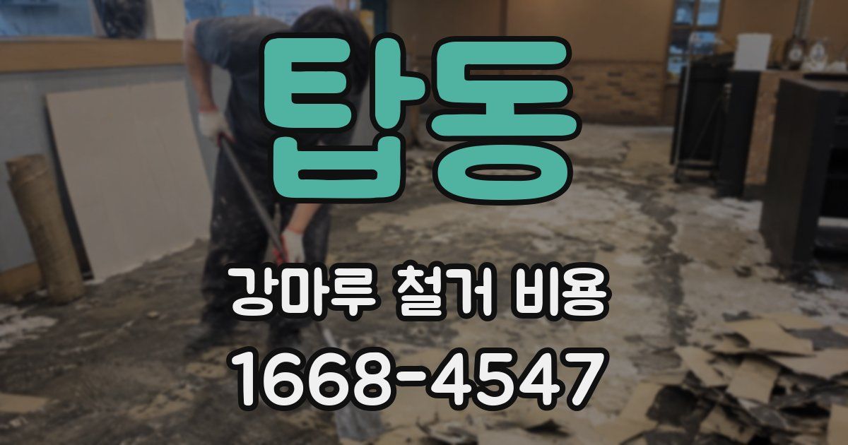 탑동 강마루 철거 비용