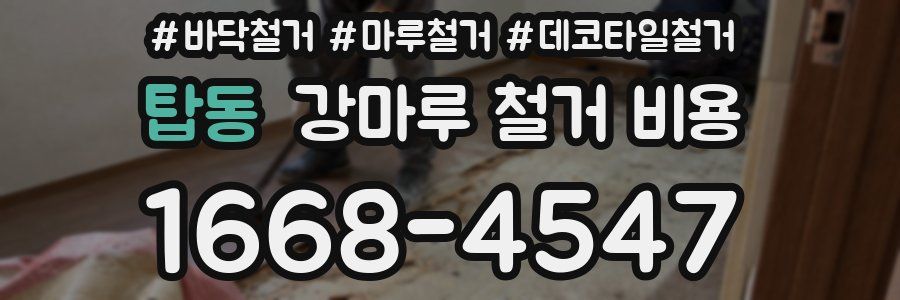 탑동 강마루 철거 비용