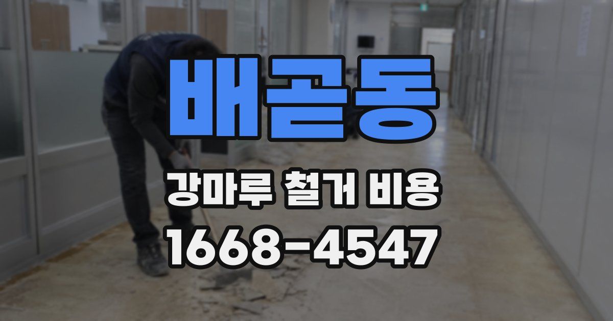 배곧동 강마루 철거 비용