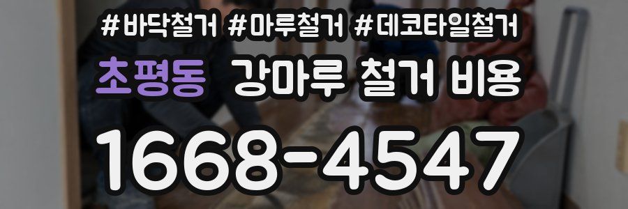 초평동 강마루 철거 비용