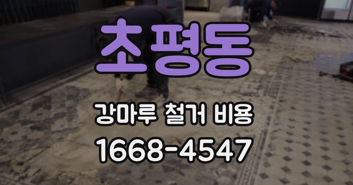 초평동 강마루 철거 비용