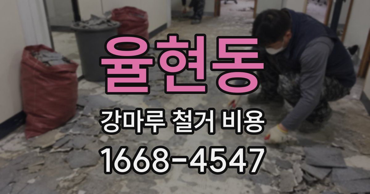 율현동 강마루 철거 비용