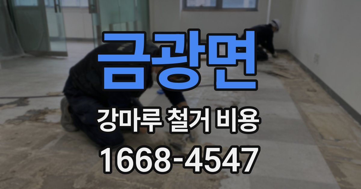 금광면 강마루 철거 비용