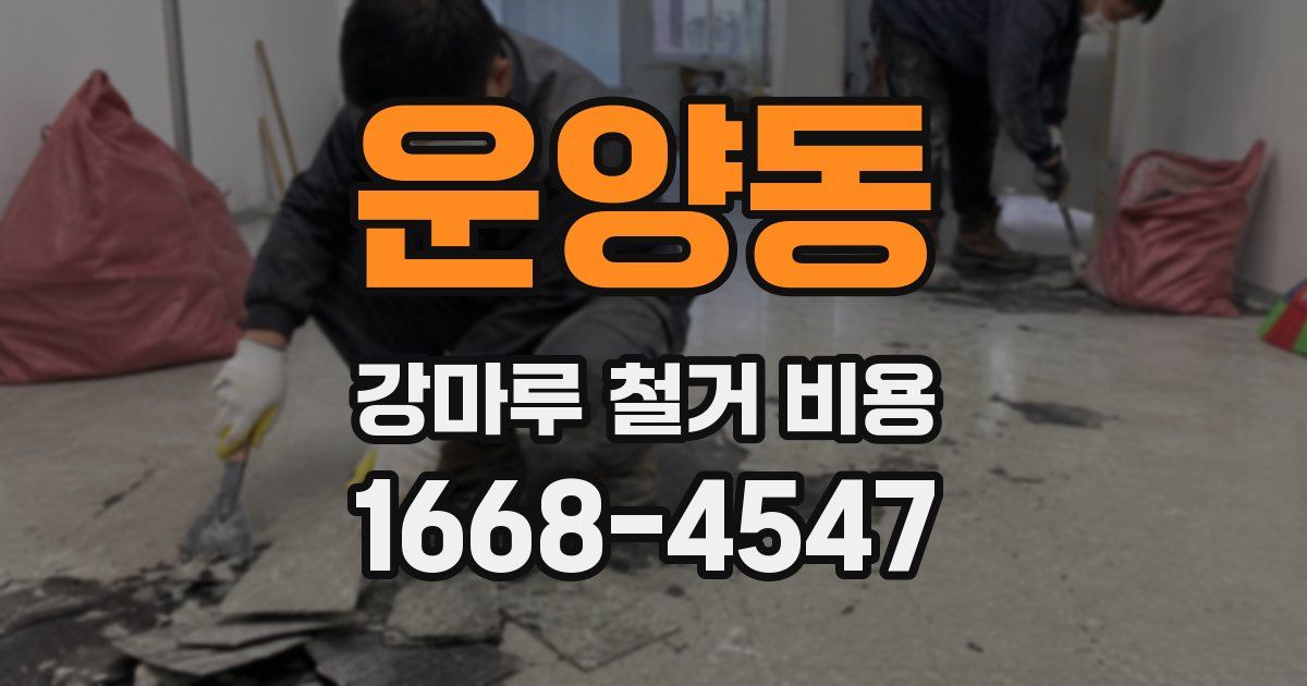 운양동 강마루 철거 비용