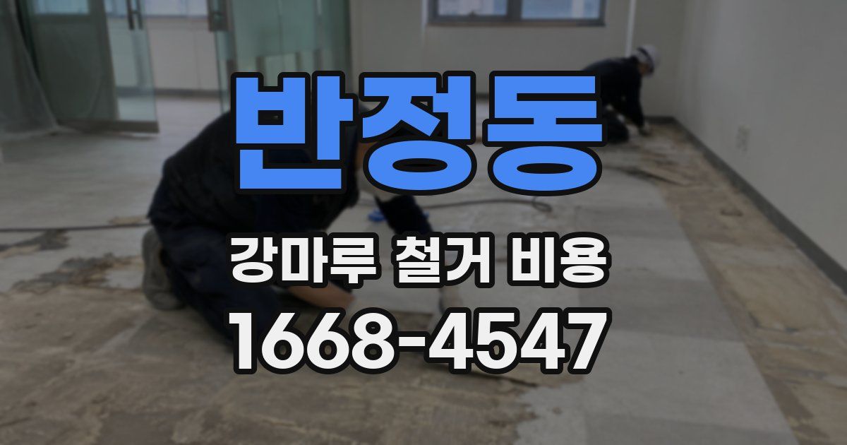 반정동 강마루 철거 비용