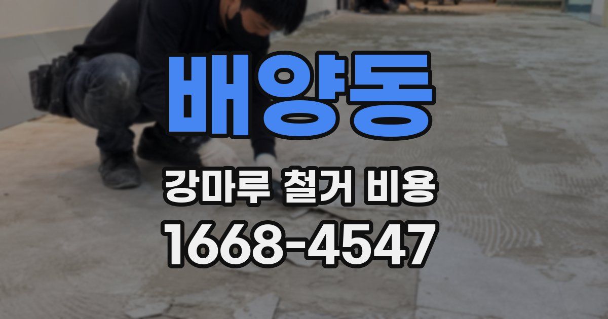 배양동 강마루 철거 비용