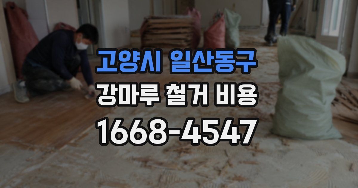 고양시 일산동구 강마루 철거 비용