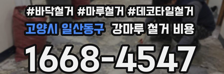 고양시 일산동구 강마루 철거 비용