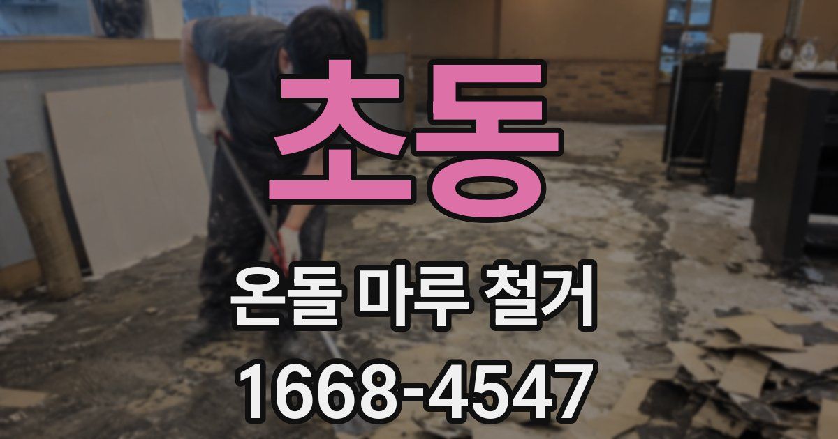 초동 온돌 마루 철거