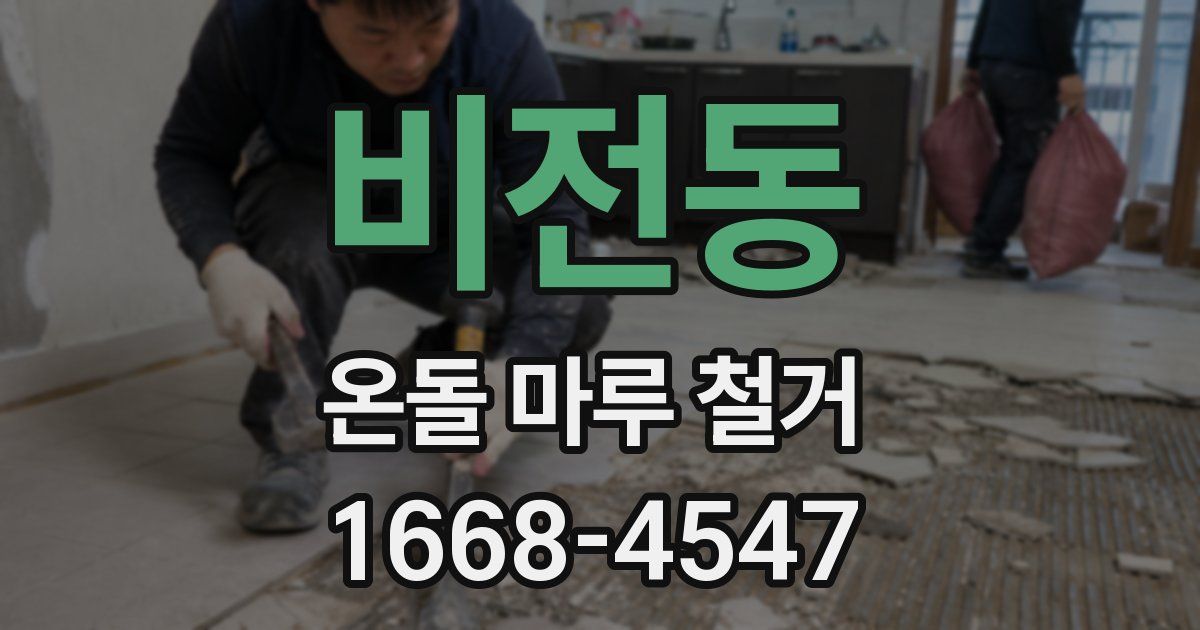 비전동 온돌 마루 철거
