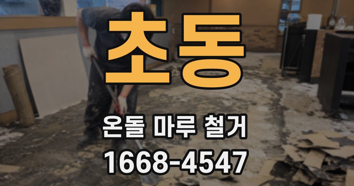 초동 온돌 마루 철거