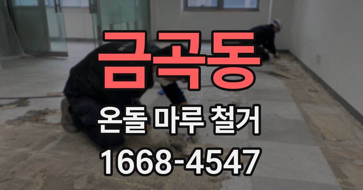 금곡동 온돌 마루 철거