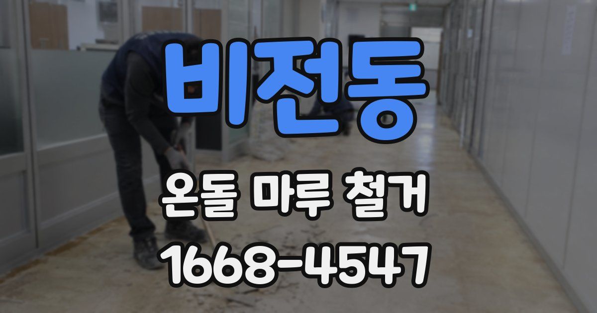 비전동 온돌 마루 철거
