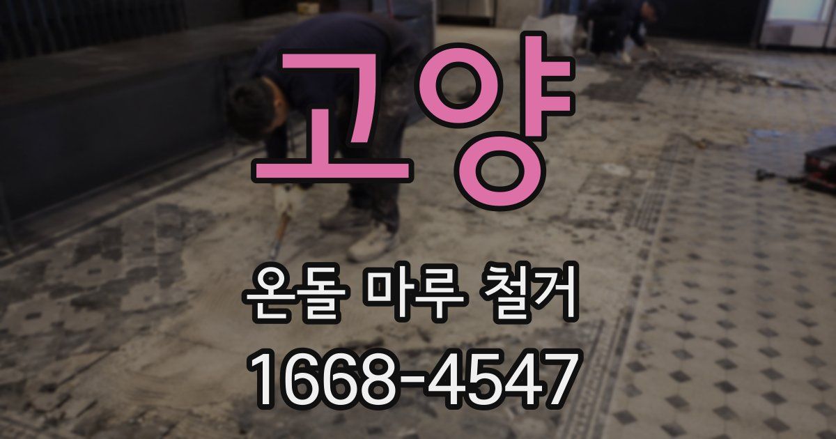 고양 온돌 마루 철거